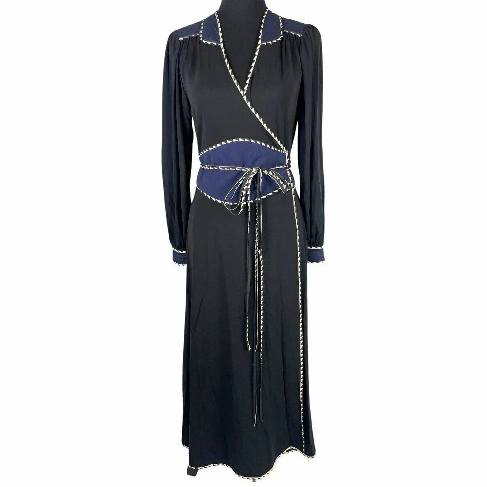 tory burch silk wrap dress Tory Burch Women's Silk Wrap Dress in Light Sand Paisley, size 8